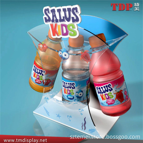 supermarket promotional custom plastic acrylic bottle display stand for juice